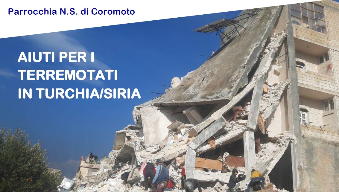 Coromoto - Terremoto Turchia/Siria